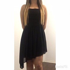 Asymmetrical Black Dress